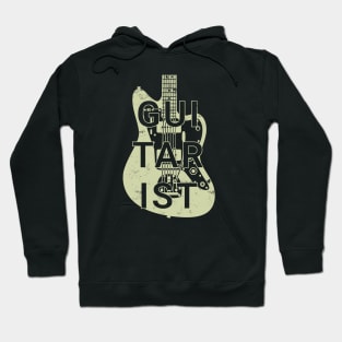 Guitarist Electric Guitar Body Cream Color Hoodie